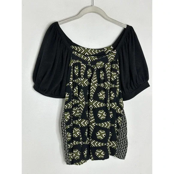 Maeve by Anthropologie Women's Short Sleeve Printed Top Size Medium - Picture 2 of 7